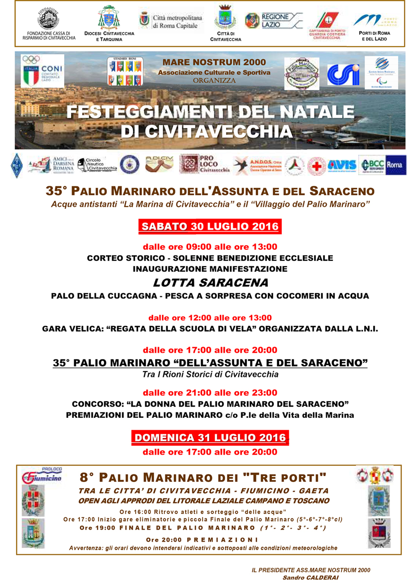 Poster of the 35th Nautical Palio of the Saracen
