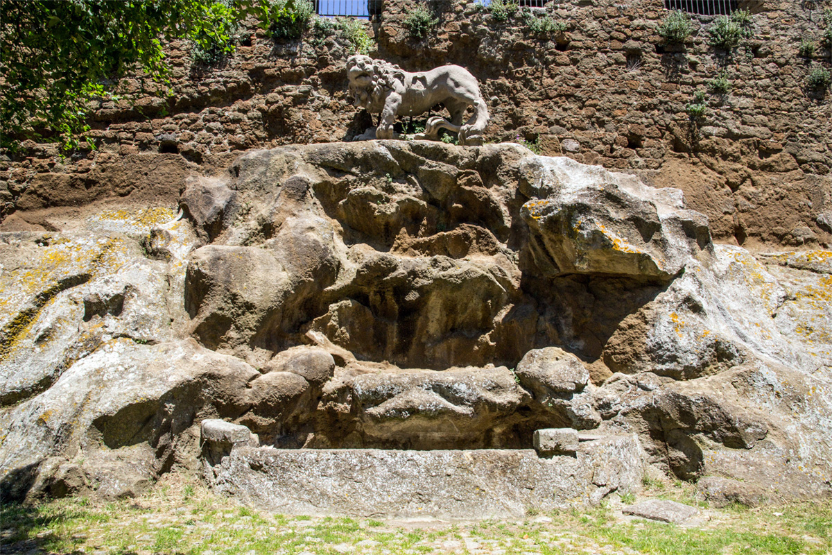 Monterano - Bernini's Lion on the Ducal Palace
