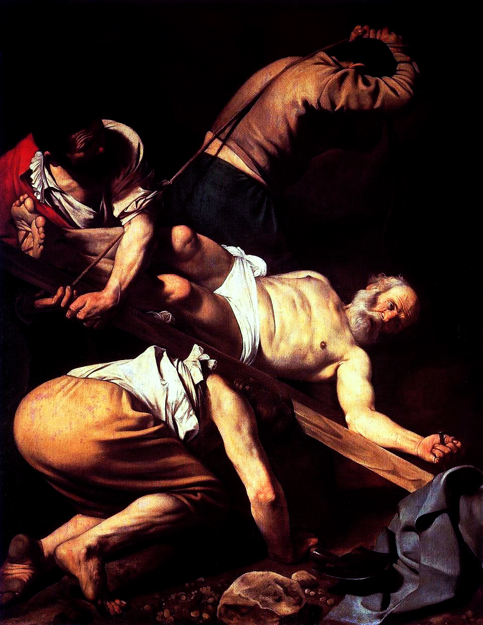 Caravaggio - La Crucifixión de San Pedro 