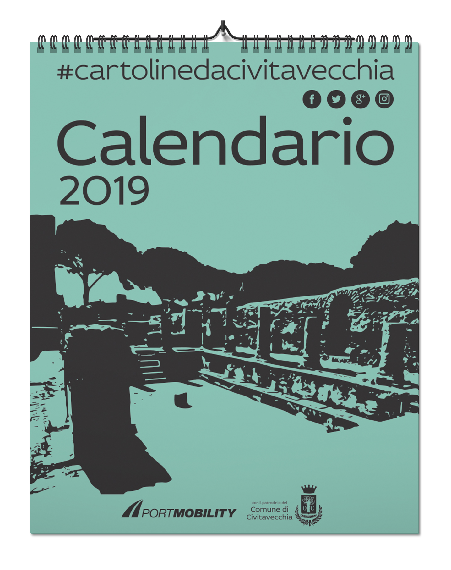 El calendario 2019 de Cartoline da Civitavecchia