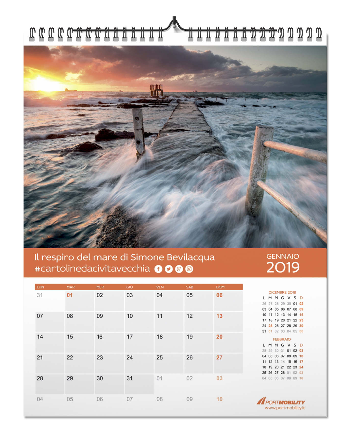 Cartoline da Civitavecchia 2019: il mese di gennaio