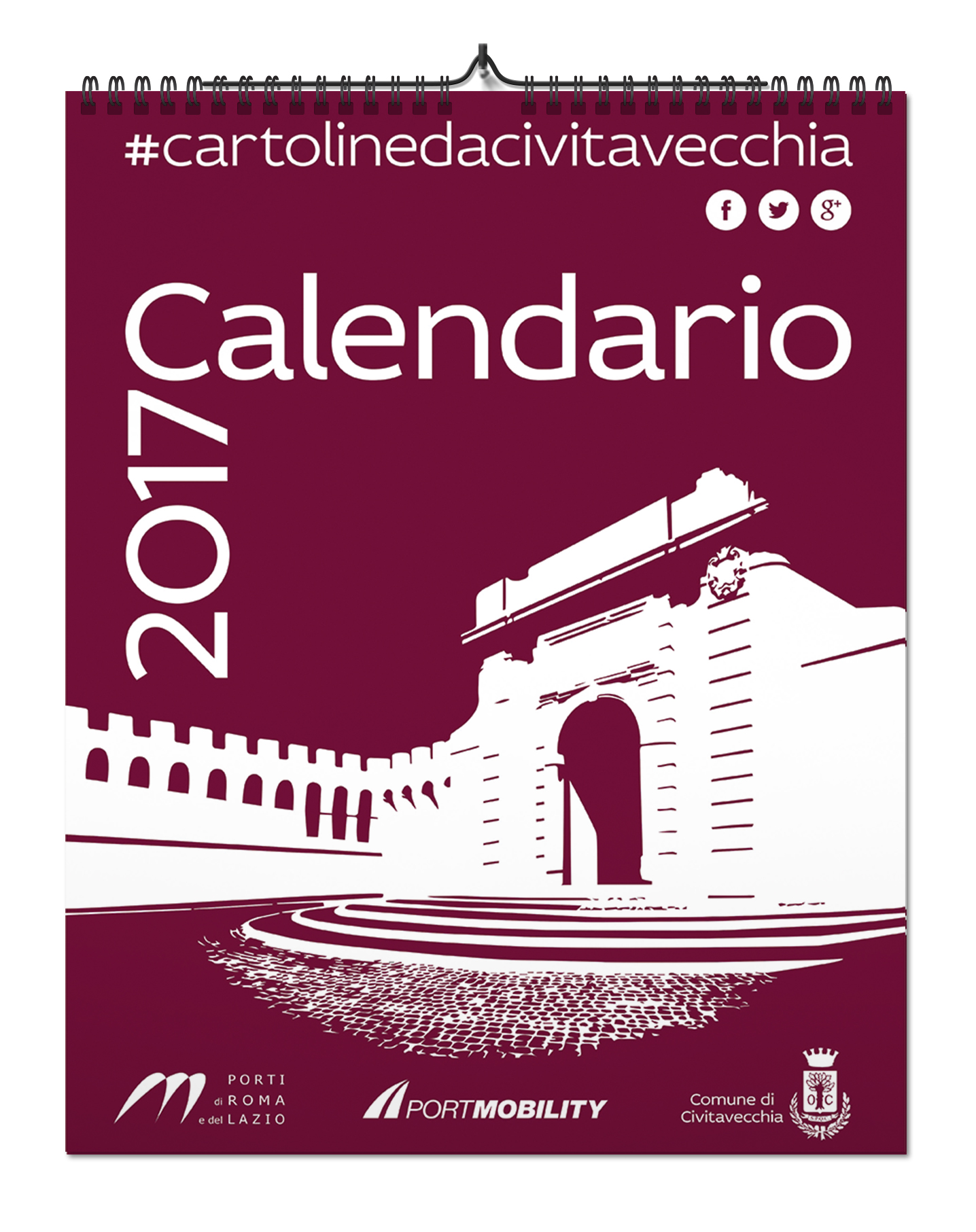 Cover of the Calendar 2017 of Postcards from Civitavecchia