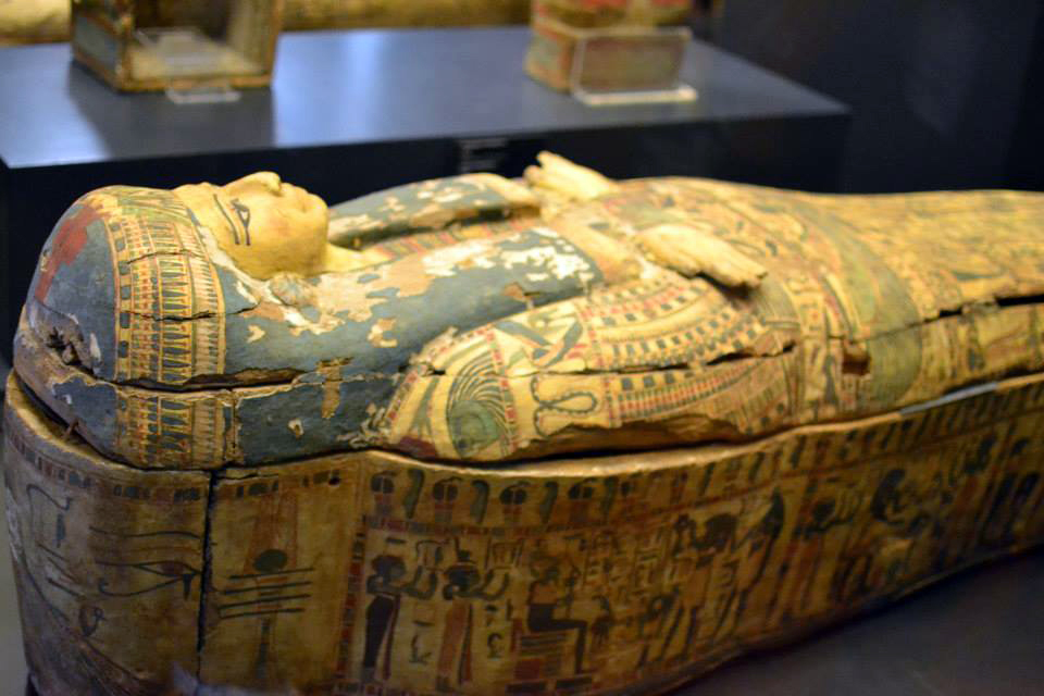 Una delle casse pregiate al Museo Gregoriano Egizio