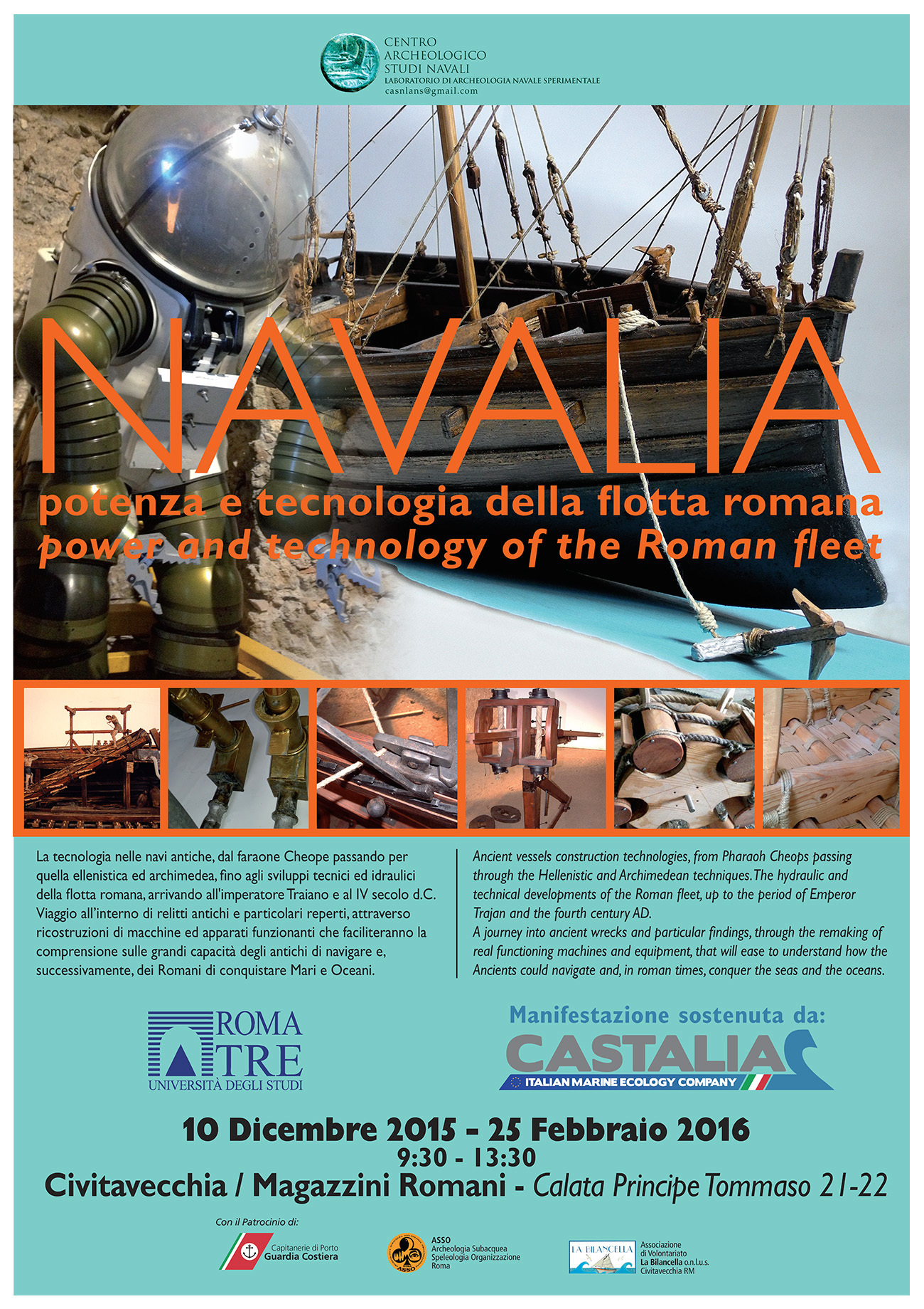 Il manifesto della riapertua della mostra Navalia al porto storico di Civitavecchia