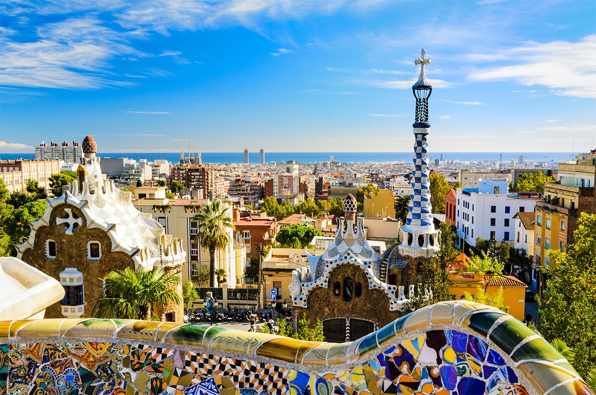 Park Güell in Barcellona, one of the most amazing works by Gaudí