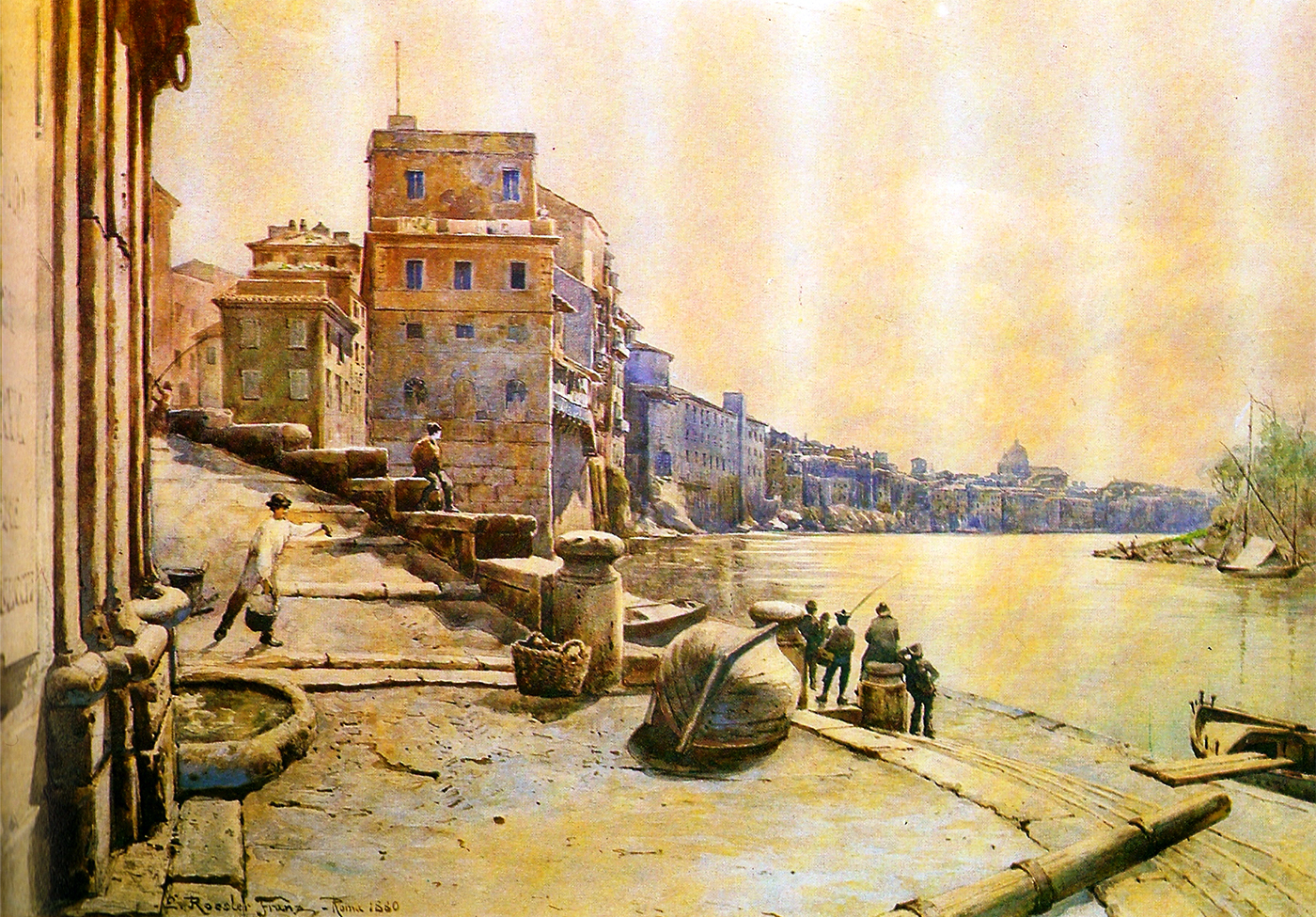 El Puerto de Ripetta en una sugestiva ilustración de época
