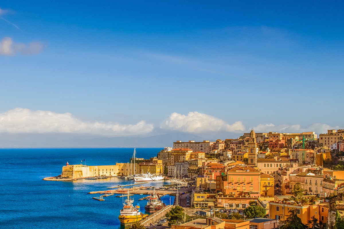 Views of the medieval town and the port of Gaeta