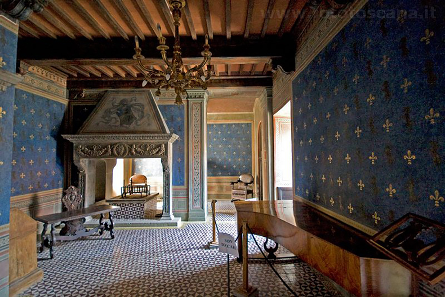 Living room of the Collacchioni Palace in Capalbio