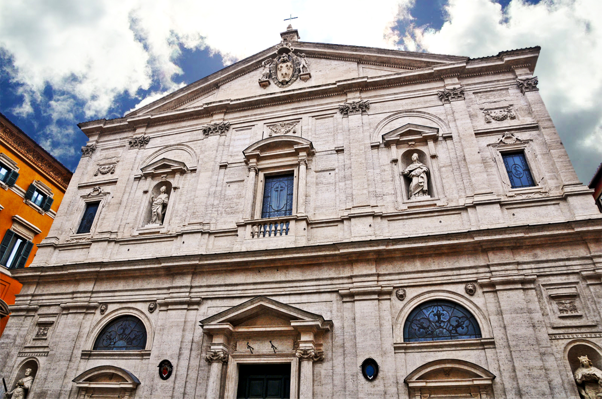 Roma, Iglesia de San Luís de los Franceses: la fachada