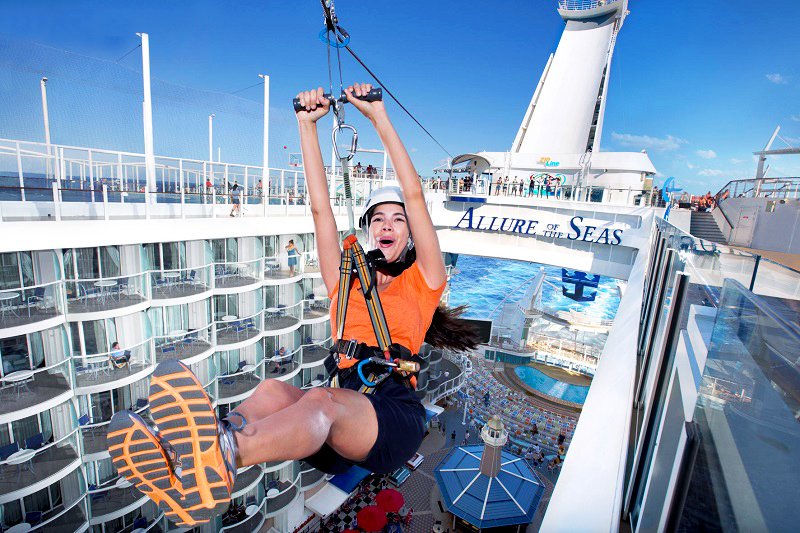 Allure of the Seas: the mythical Zip line (royalcaribbean.com)