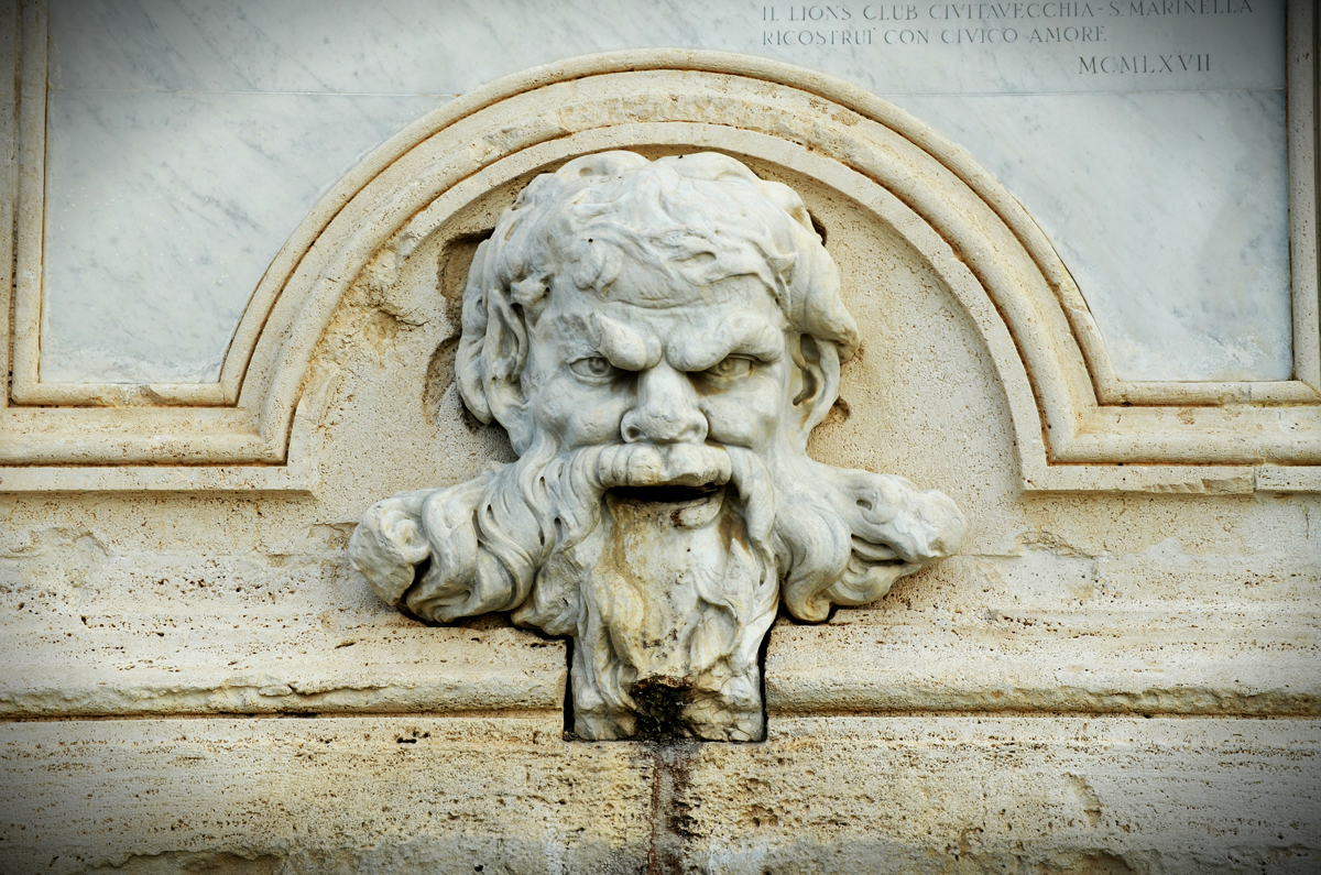 Particular of Vanvitelli Fountain - Head of Faun