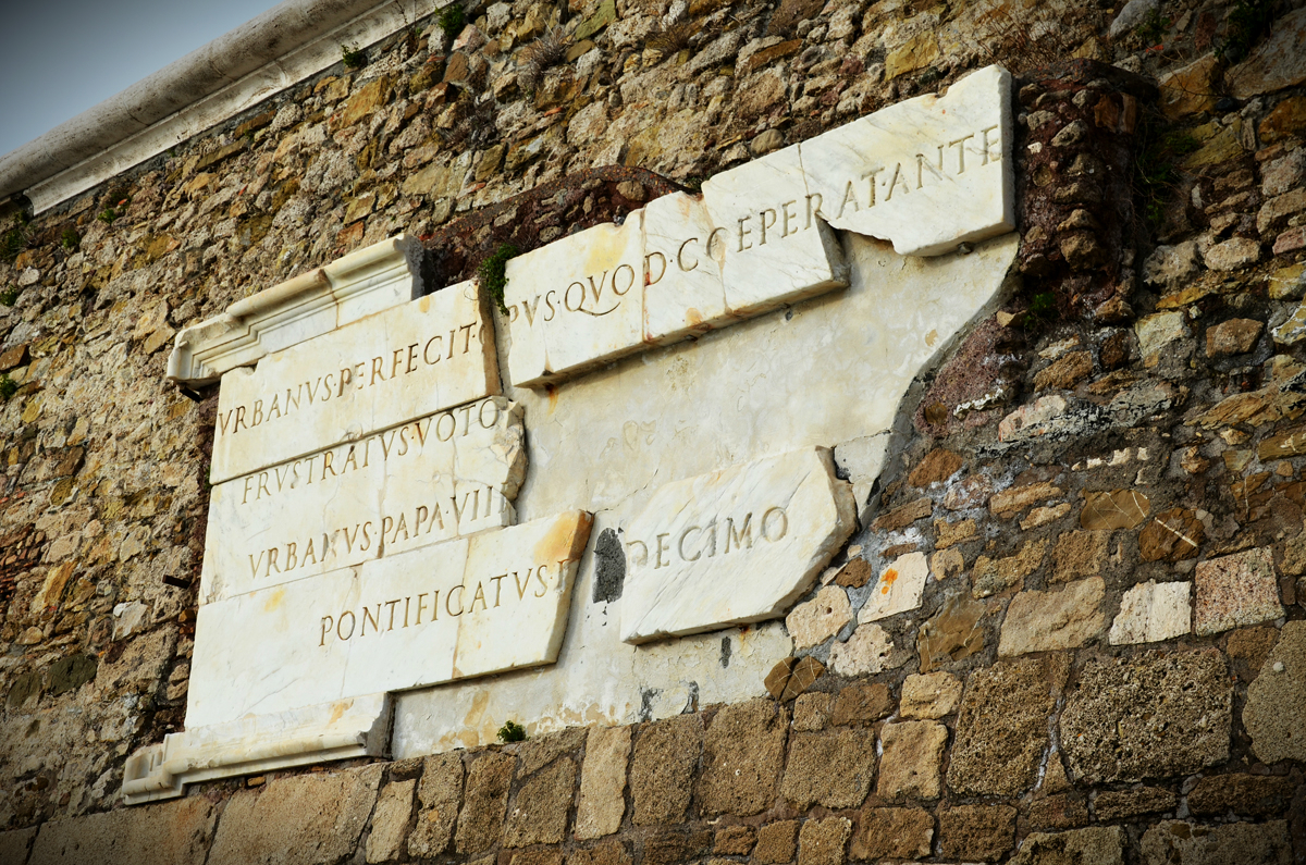 The Rock of Civitavecchia - Papal memorial stone