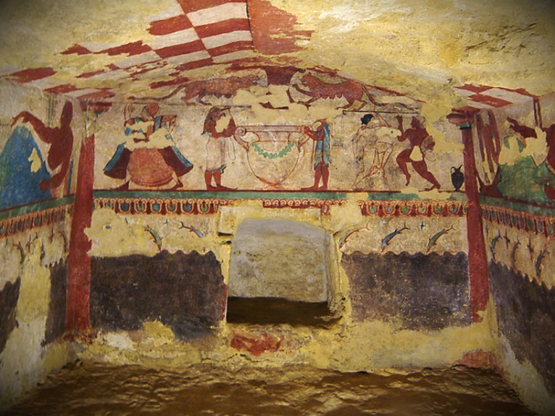 Necrópolis Etrusca de Monterozzi - Tumba de las Leonas