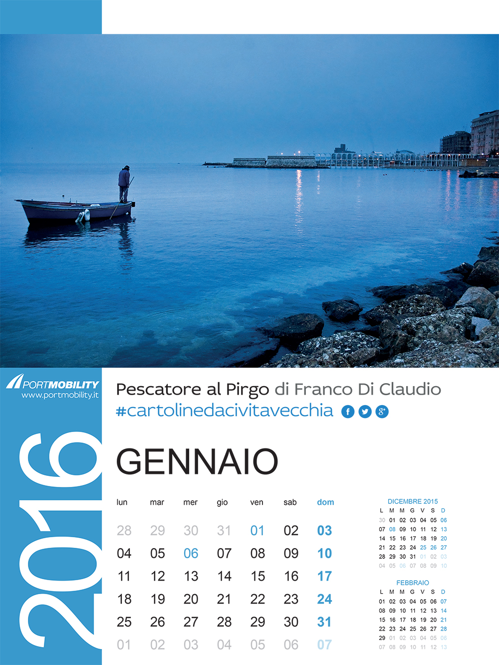 Month of January of #postcardsfromcivitavecchia