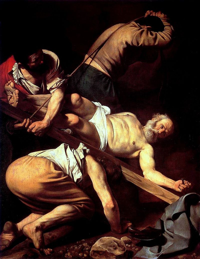 Caravaggio: Crucifixion of St. Peter and Conversion on the Way to Damascus in the Cerasi Chapel