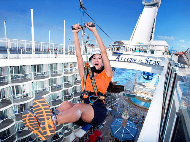 Famous Zip Line of Allure of the Seas