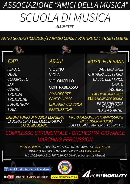 Associazione Amici della Musica di Allumiere - Anno Scolastico 2016-2016