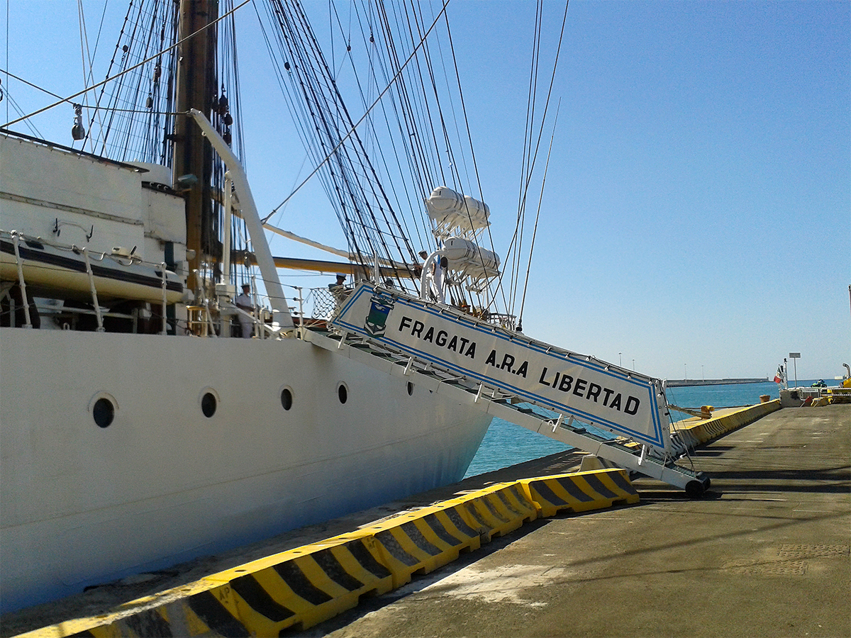 The ARA Libertad Training Vessel open to visitors