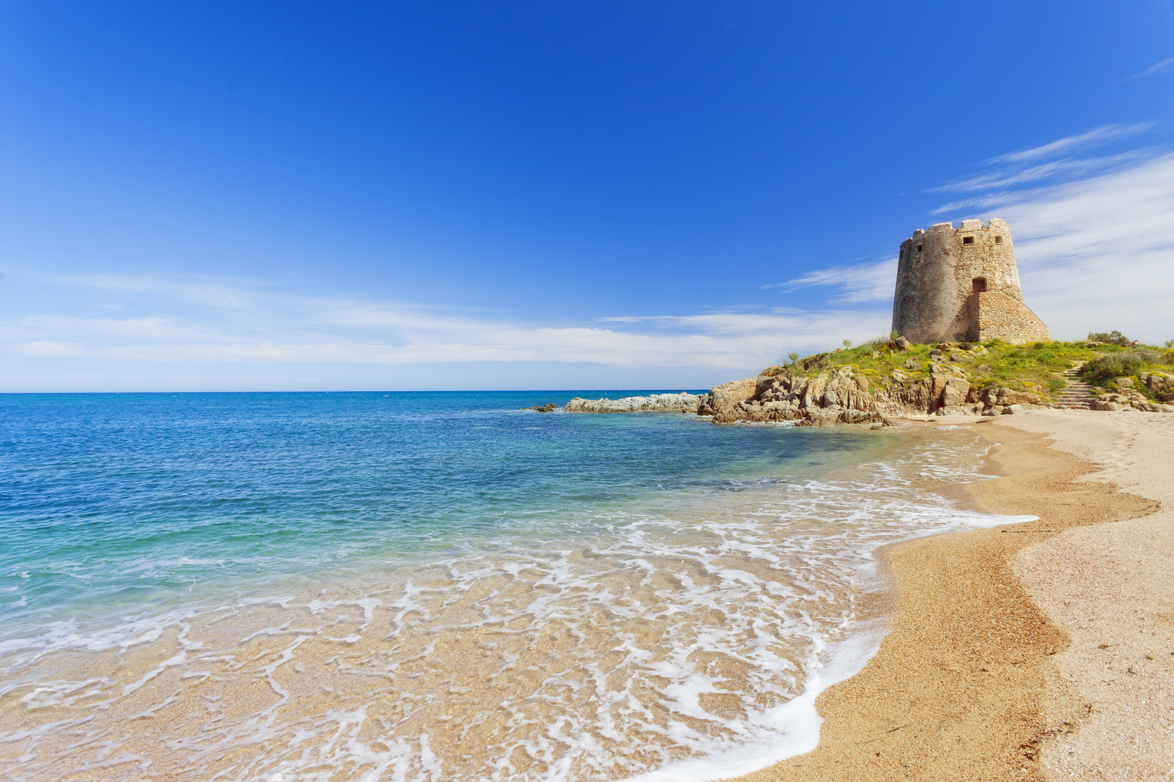 Barisardo Beach and the tower with the same name