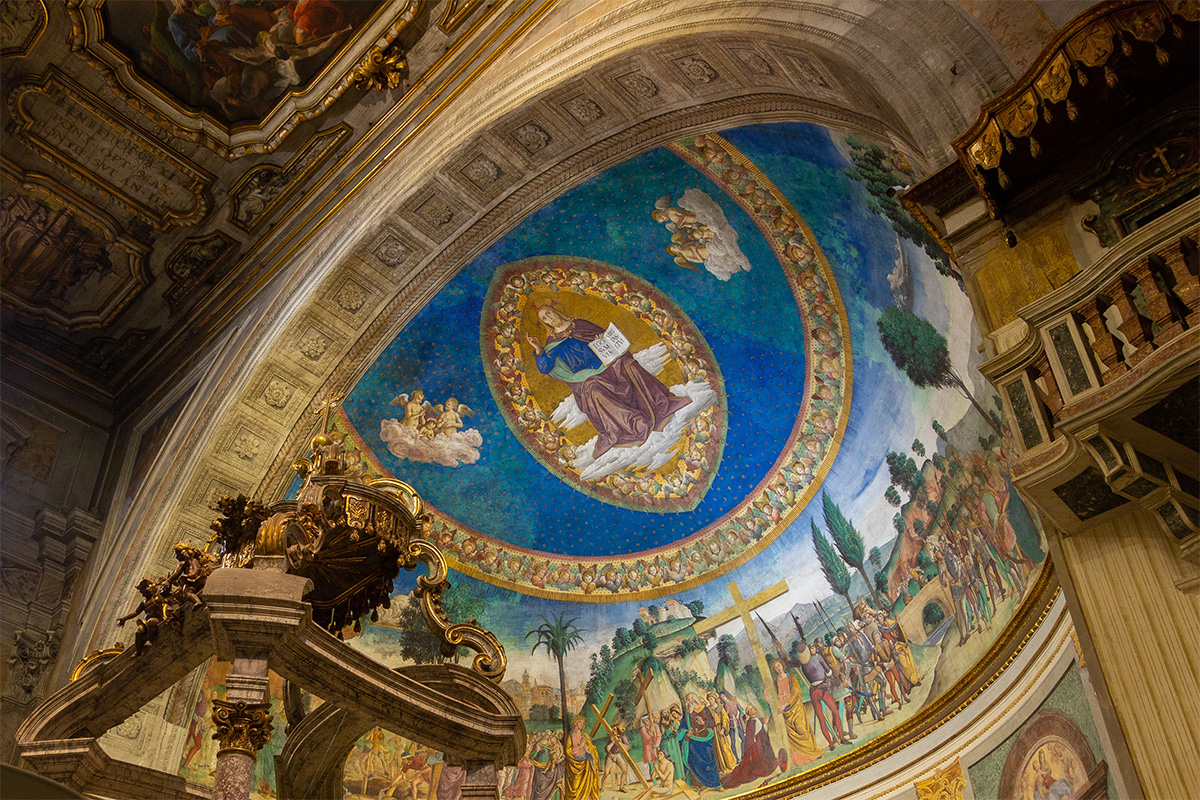 Gli affreschi nell'abside della Basilica di Santa Croce in Gerusalemme
