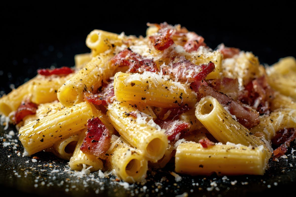 La tradizionale pasta alla carbonara