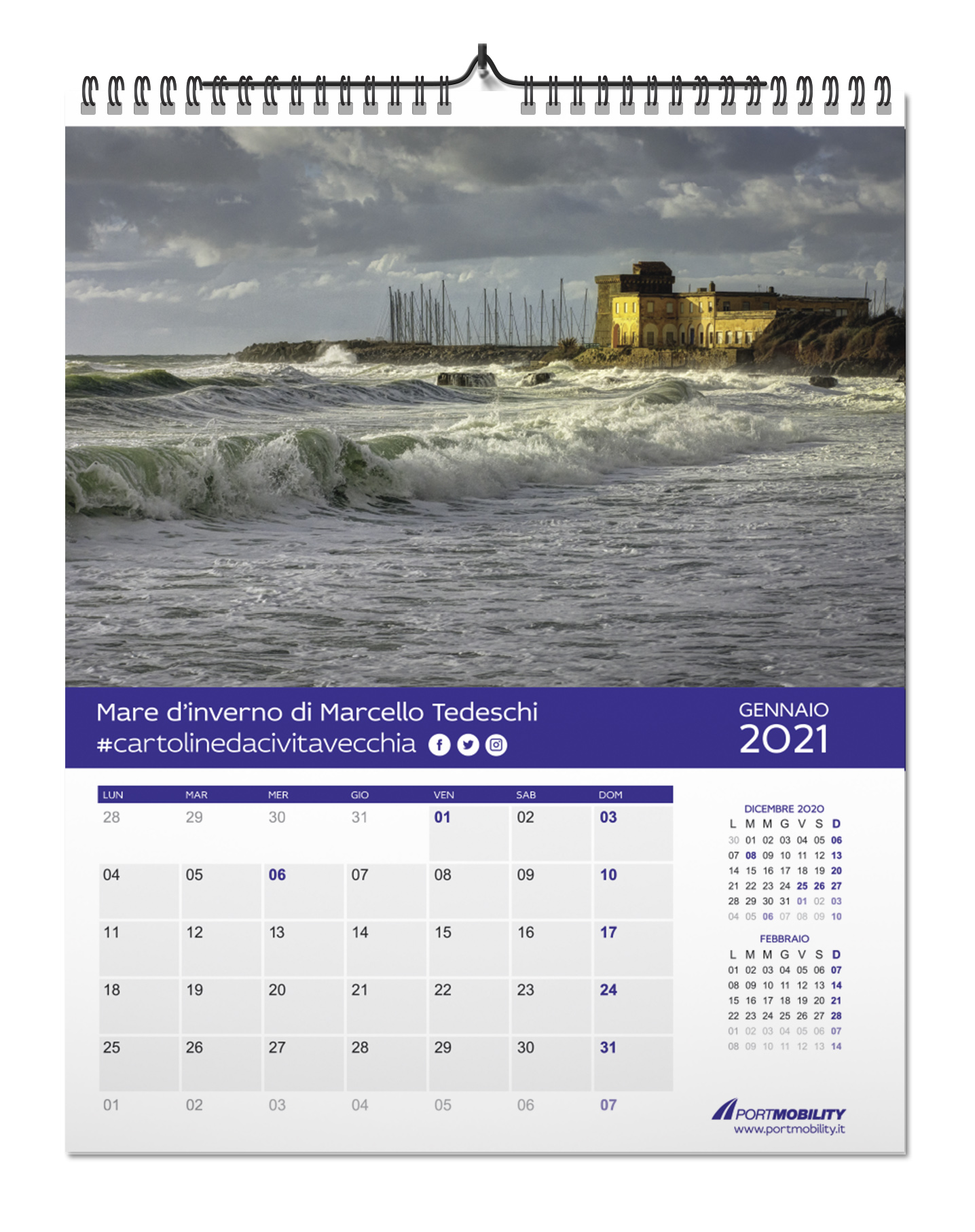 Cartoline da Civitavecchia 2021: il mese di gennaio