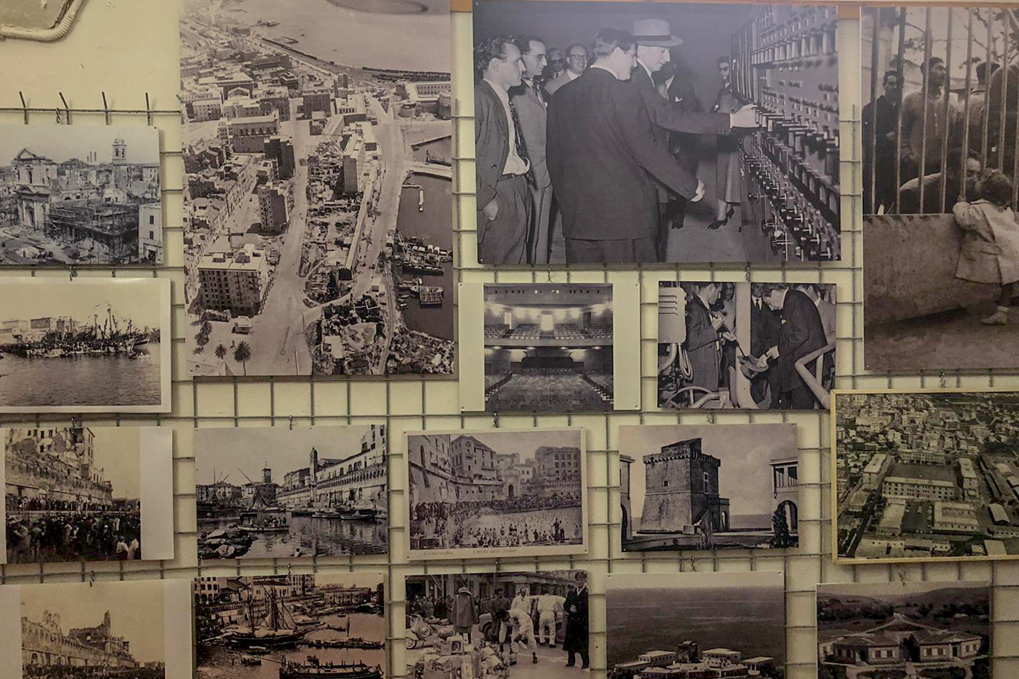 Some antique photographies displayed at Casa della Memoria di Civitavecchia