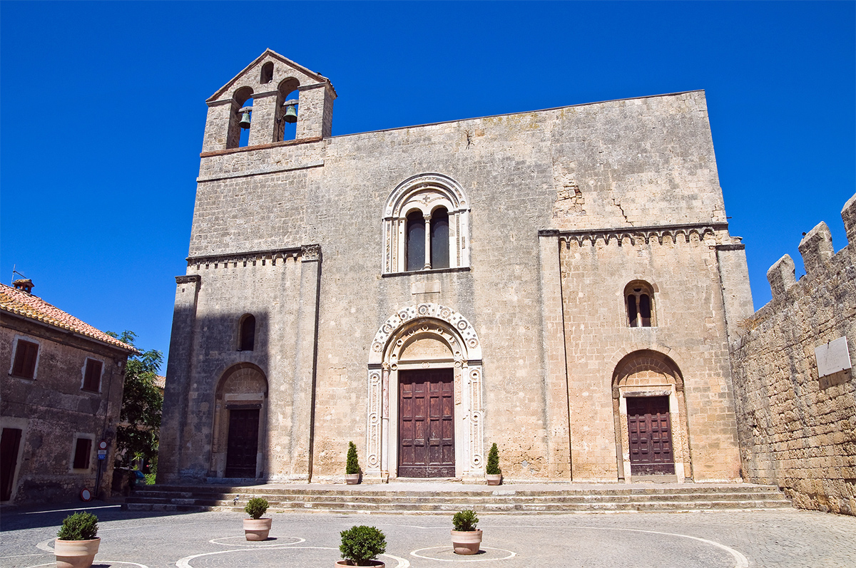 Romanesque façade of the Church of St. Mary in the Castle