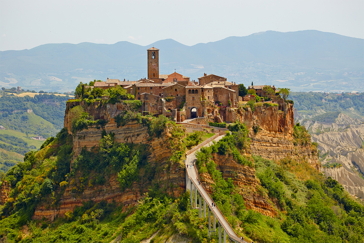 Una spettacolare panoramica di Civita di Bagnoregio