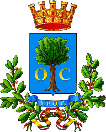 Lo stemma di Civitavecchia con le iniziali O.C.