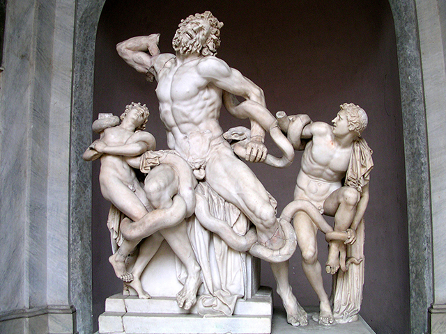 El célebre grupo escultórico de Laocoonte