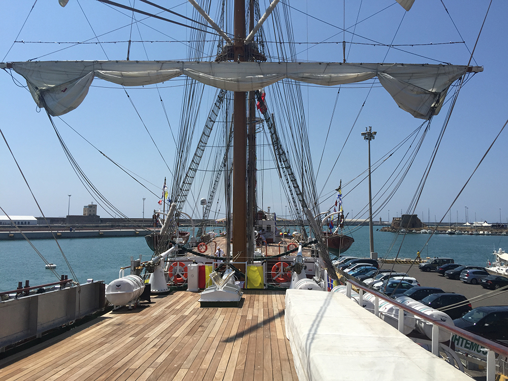 Part of the deck of the Cuauhtemoc