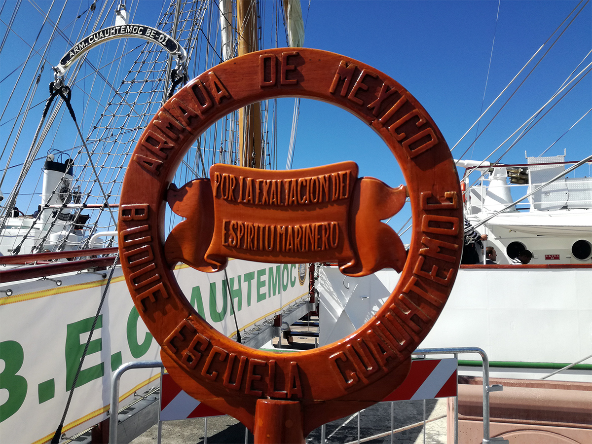 Cuauhtémoc, Mexican Sail Training Ship in Civitavecchia: 3 - 8 May 2017