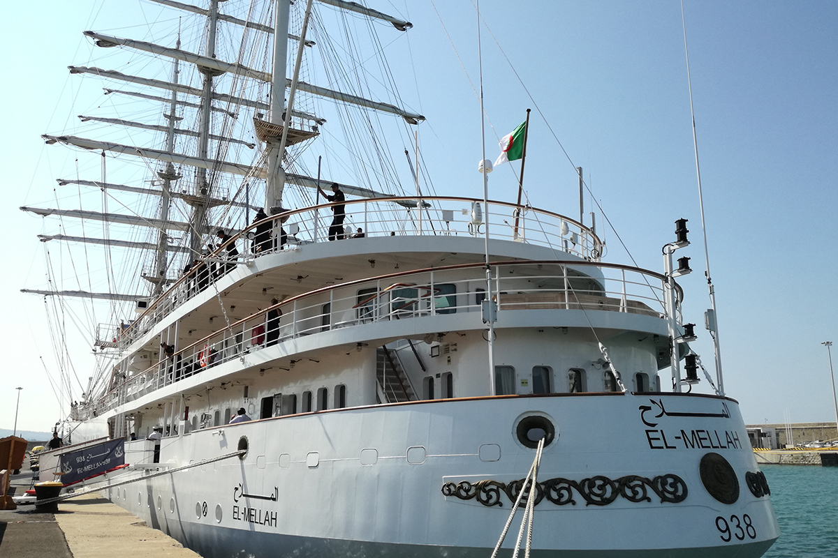 The Sail Training Ship El-Mellah owned by the Algerian Navy will be moored at Civitavecchia from the 30th June until the 2nd August