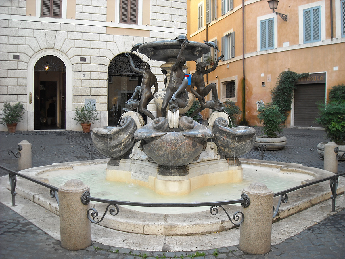 The Fountain of the Turtles. The turtles are Bernini's work