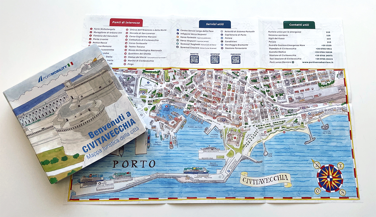 tourist map of civitavecchia