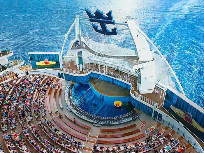 El Harmony of The Seas visto desde lo alto