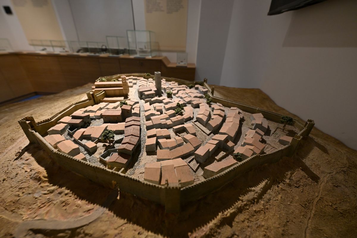 Tactile Model of the City of Cencelle - Photo by Luciano Giobbi