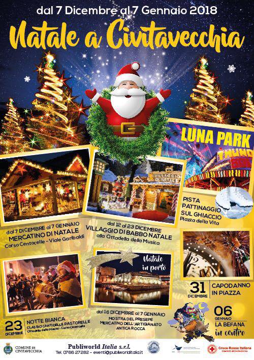 Navidad 2017 en Civitavecchia: poster con todos los eventos