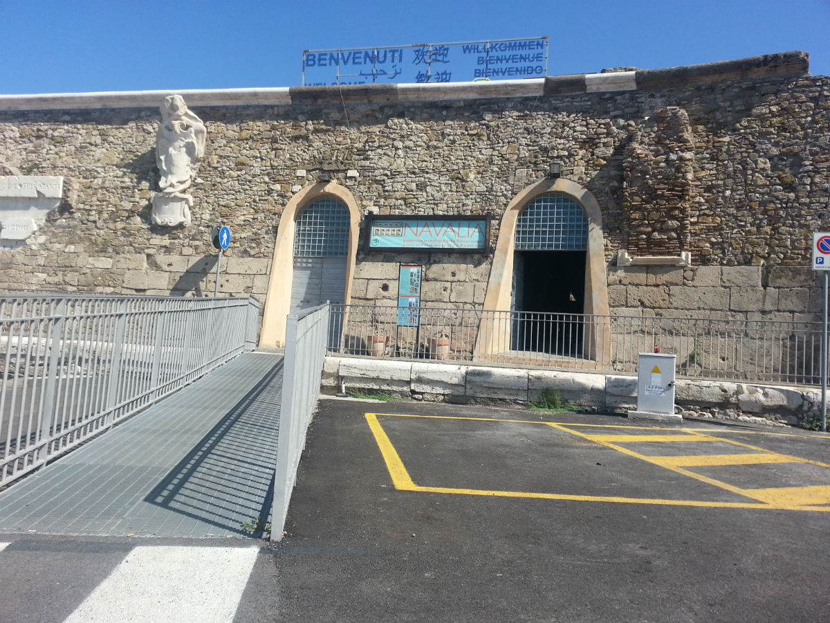 Navalia, entrance to the Ancient Rock of Civitavecchia