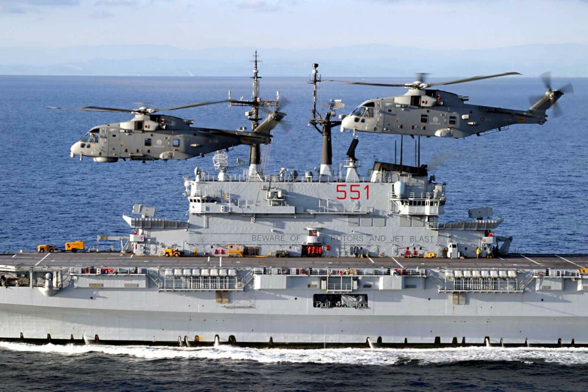 Warship Garibaldi in open sea - Source: Marina Militare