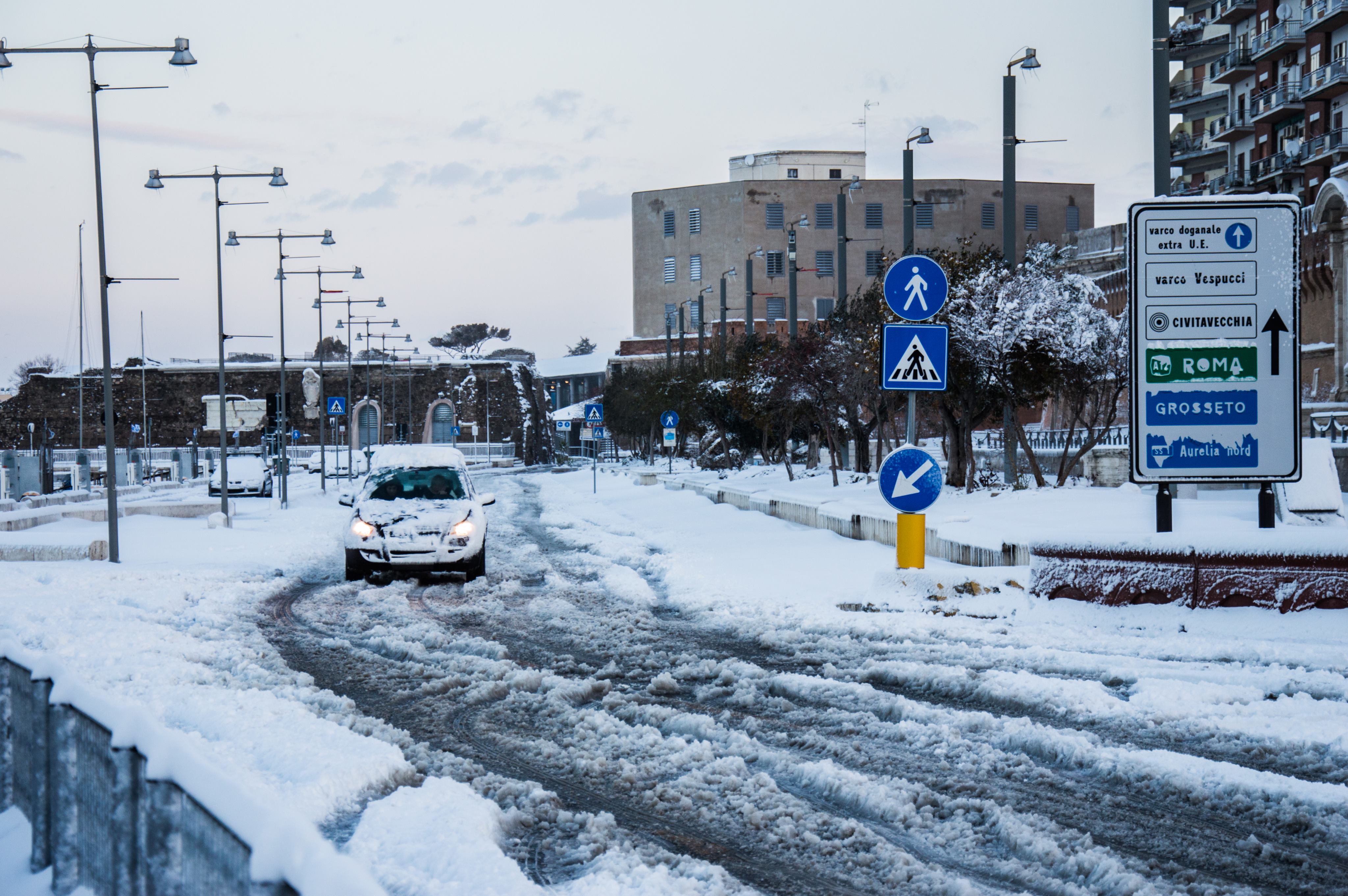 Snowfall 26th February 2018 (Port of Civitavecchia) - Picture by Alessio Pucci