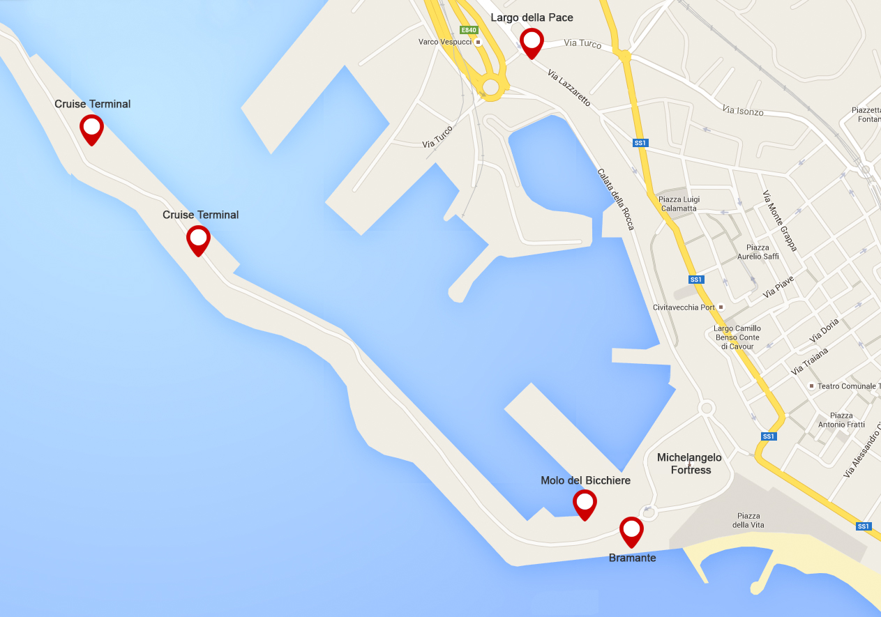 civitavecchia cruise terminal map New Bus Stops For Cruise Passengers At The Port Of Civitavecchia civitavecchia cruise terminal map