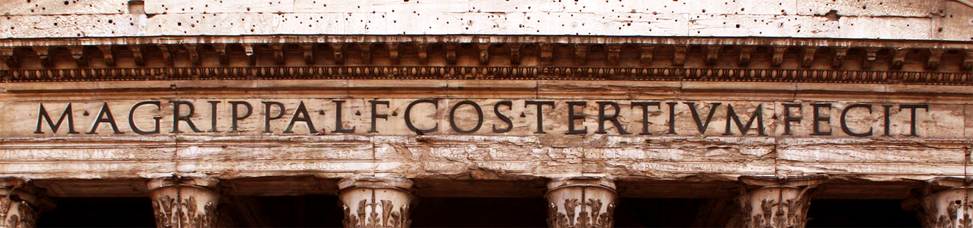 Panteón - La inscripción en honor del cónsul Agripa