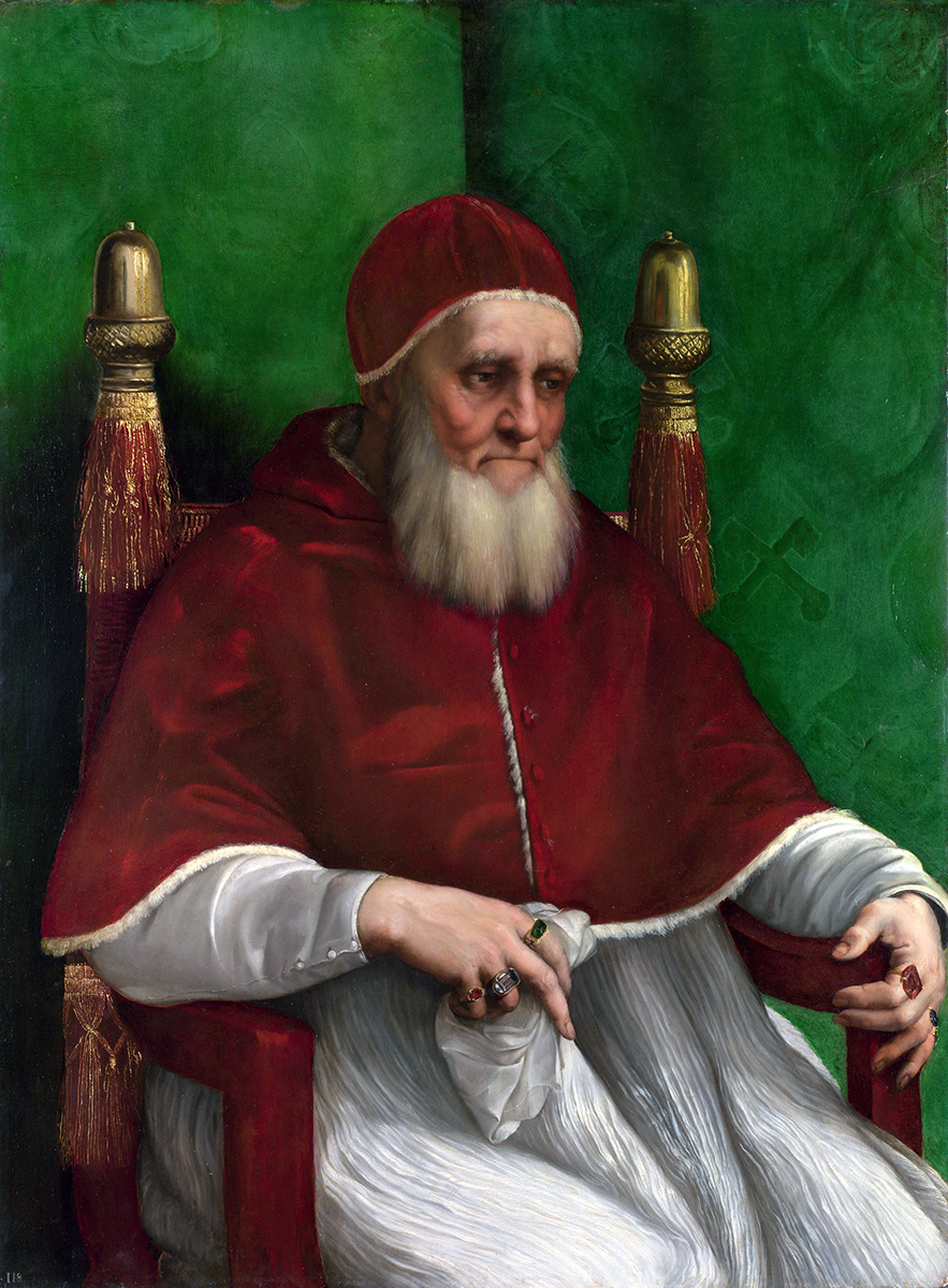 Pope Julius II portrayed by Raffaello Sanzio