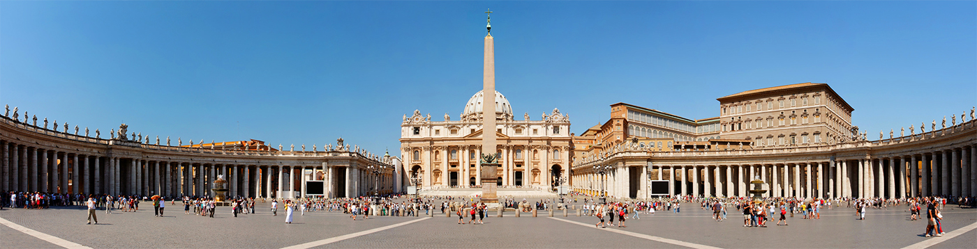 Inside St. Peter's Square you will feel embraced in a symbolic hug