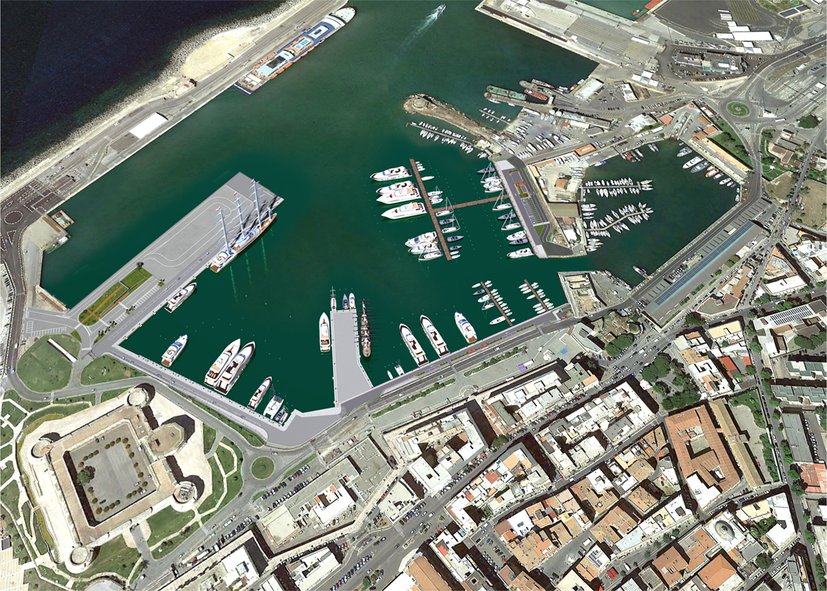 Roma Marina Yachting, Puerto de Civitavecchia - Planimetría general del proyecto