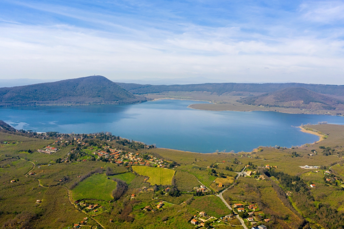 The Lake Vico and the Nature Reserve as seen from above