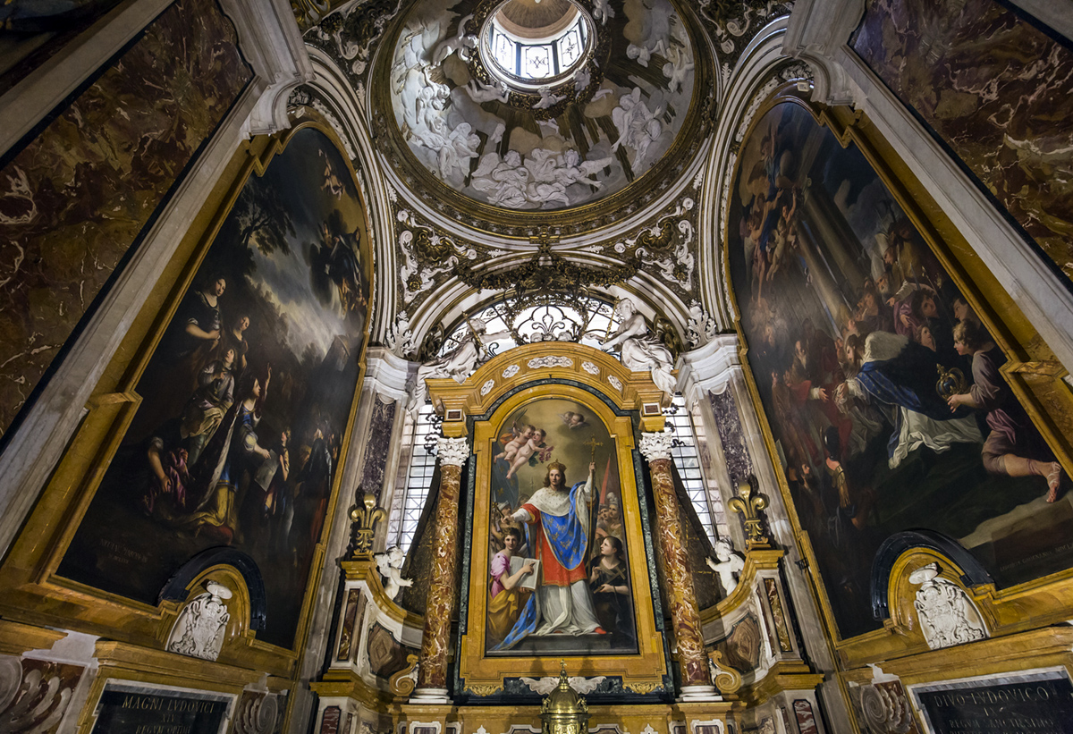 Iglesia de San Luís de los Franceses en Roma: interior