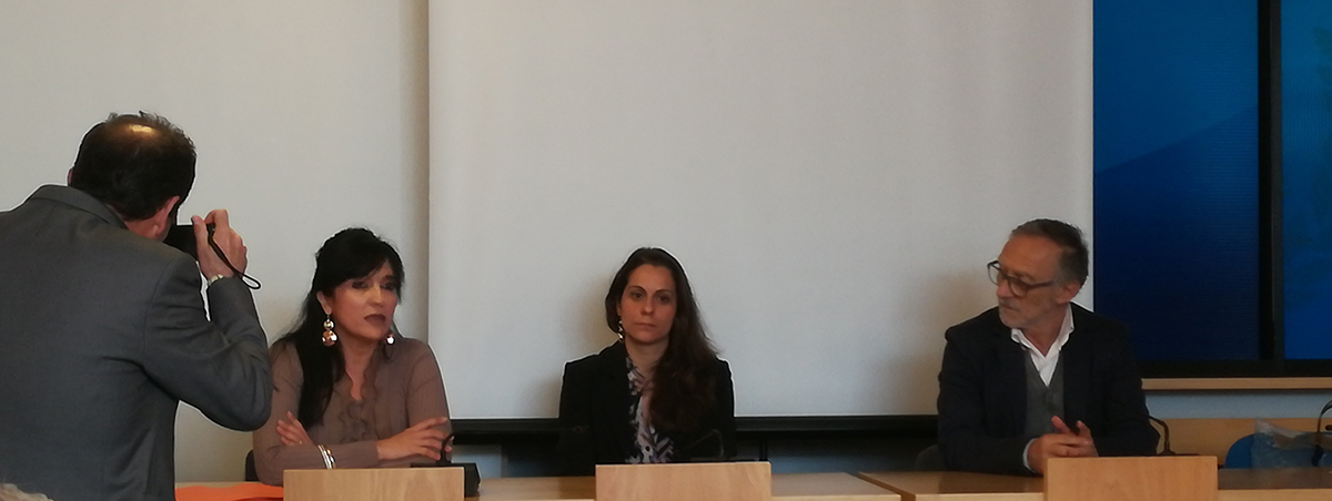 Presentation of the Celebration of Santa Fermina. Left to right Ombretta del Monte, Daniela Lucernoni, Sandro Calderai